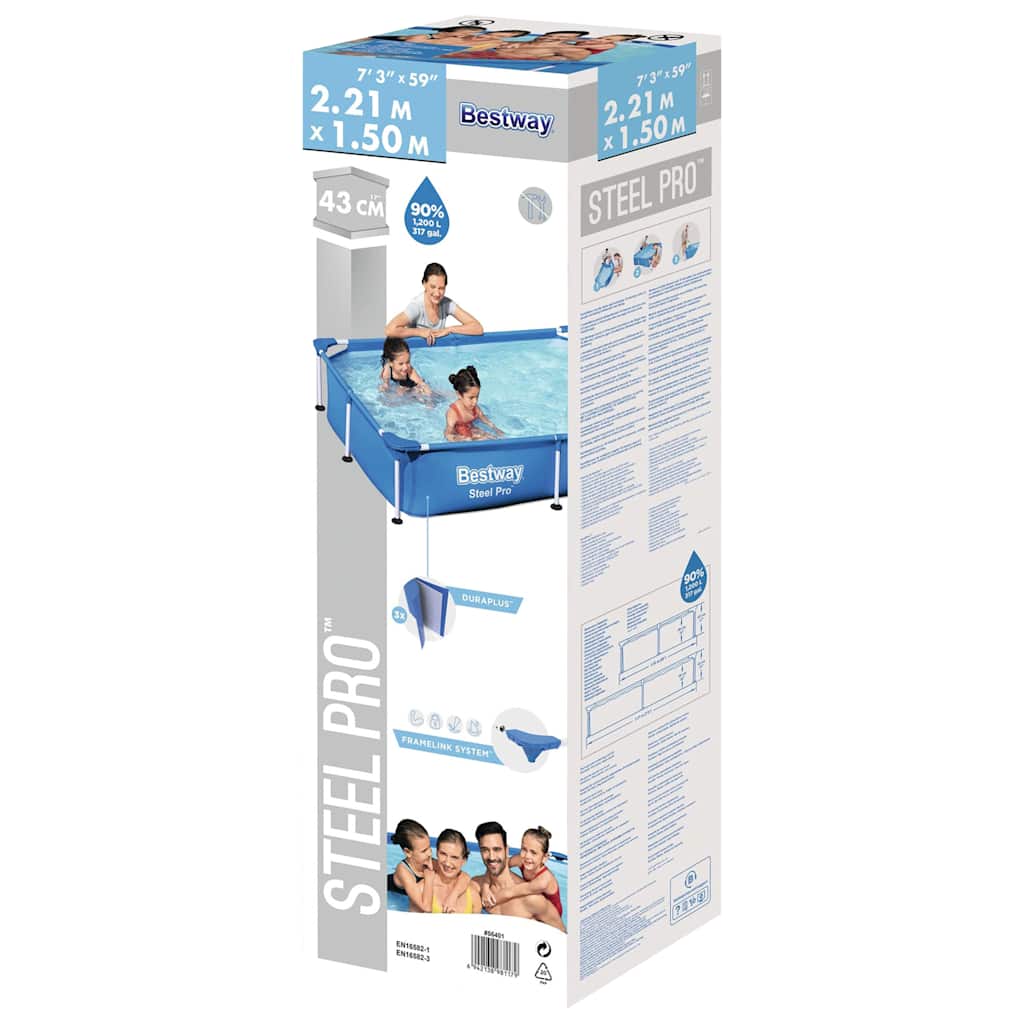 Piscina Armable Rectangular Bestway 200X150 Estructural